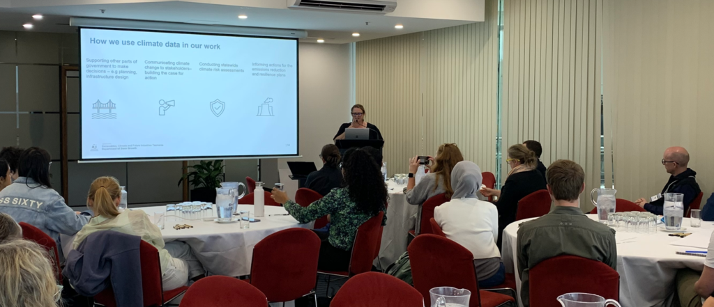 Stakeholder presenting at a workshop