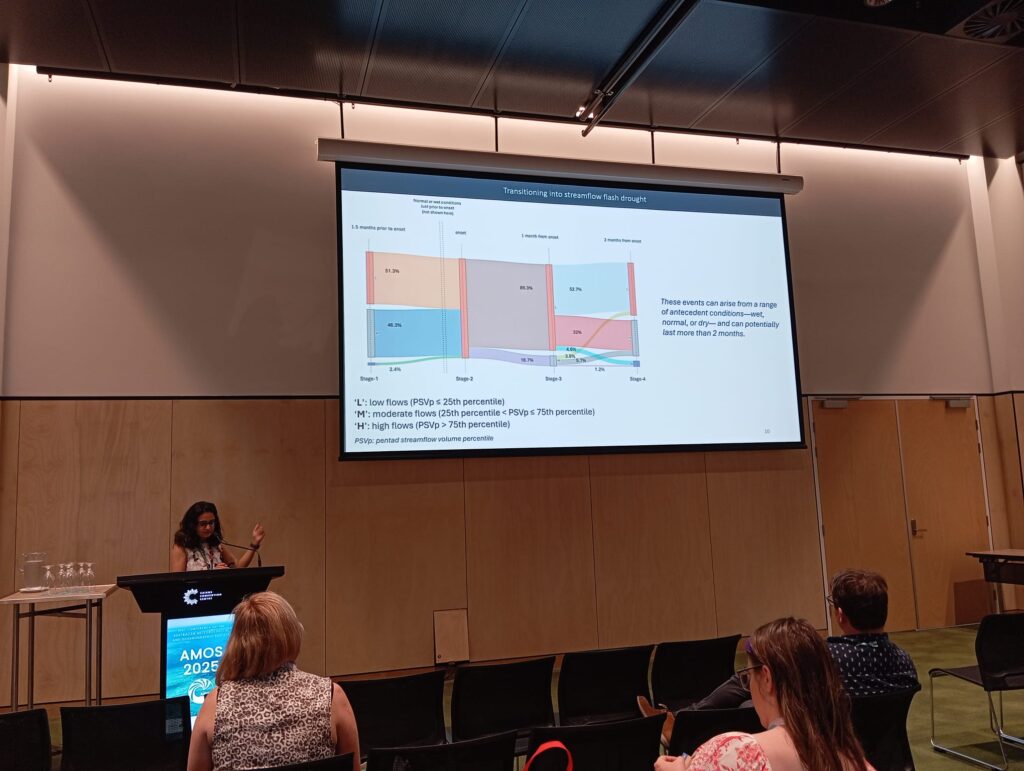 Pallavi presenting at a conference